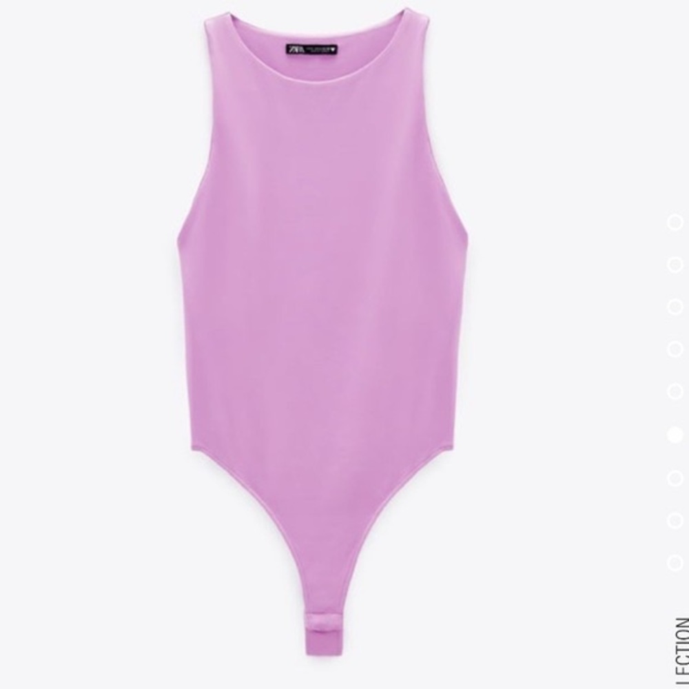 Zara highneck bodysuit lilac